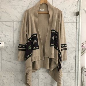 Motherhood Maternity Waterfall Sweater Aztec Wrap